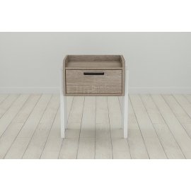 Тумба модульная Ferrum-decor Бетти 540x450x320 металл Белый ДСП Сонома Трюфель 16 мм (BET0012)