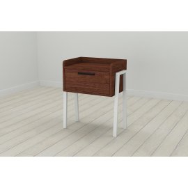 Тумба модульная Ferrum-decor Бетти 540x450x320 металл Белый ДСП Венге 16 мм (BET0010)
