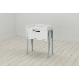 Тумба модульная Ferrum-decor Бетти 540x450x320 металл Серый ДСП Белое 16 мм (BET0015)
