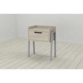 Тумба модульная Ferrum-decor Бетти 540x450x320 металл Серый ДСП Сонома 16 мм (BET0018)