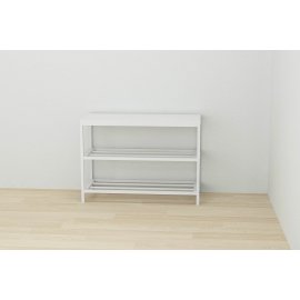 Банкетка универсальная Ferrum-decor Слайм 45x63x26 белый ДСП Белое 16мм