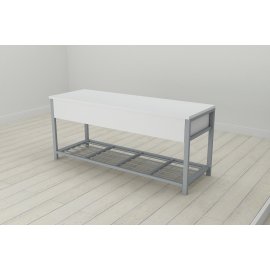 Банкетка с ящиком Ferrum-decor Дрейк 1  550x1000x400 металл Серый ДСП Белое 16 мм (DRE0015)