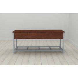 Банкетка с ящиком Ferrum-decor Дрейк 1  550x1000x400 металл Серый ДСП Венге 16 мм (DRE0017)