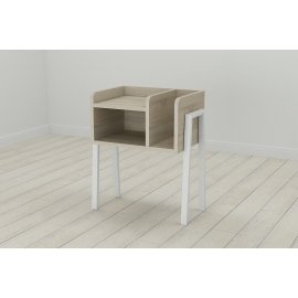 Тумба модульная Ferrum-decor Амели 540x450x320 металл Белый ДСП Сонома 16 мм (AME0011)