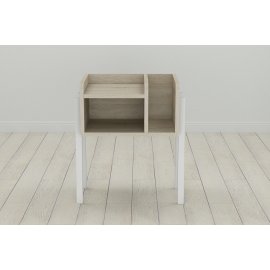 Тумба модульна Ferrum-decor Амелі 540x450x320 метал Білий ДСП Сонома 16 мм (AME0011)