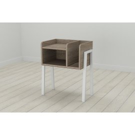 Тумба модульная Ferrum-decor Амели 540x450x320 металл Белый ДСП Сонома Трюфель 16 мм (AME0012)