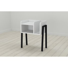Тумба модульная Ferrum-decor Амели 540x450x320 металл Черный ДСП Белое 16 мм (AME0001)