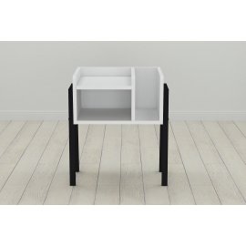 Тумба модульная Ferrum-decor Амели 540x450x320 металл Черный ДСП Белое 16 мм (AME0001)