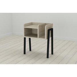 Тумба модульная Ferrum-decor Амели 540x450x320 металл Черный ДСП Сонома 16 мм (AME0004)