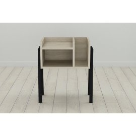 Тумба модульная Ferrum-decor Амели 540x450x320 металл Черный ДСП Сонома 16 мм (AME0004)