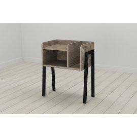 Тумба модульна Ferrum-decor Амелі 540x450x320 метал Чорний ДСП Сонома Трюфель 16 мм (AME0005)