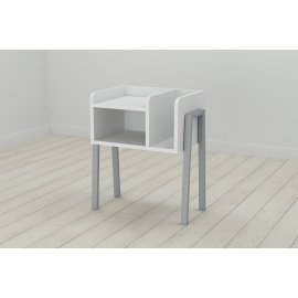 Тумба модульная Ferrum-decor Амели 540x450x320 металл Серый ДСП Белое 16 мм (AME0015)