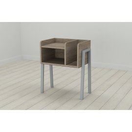 Тумба модульна Ferrum-decor Амелі 540x450x320 метал Сірий ДСП Сонома Трюфель 16 мм (AME0019)