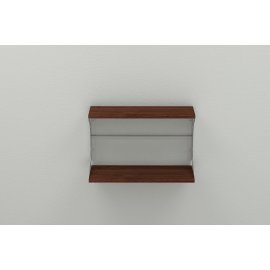 Полка настенная Ferrum-decor Букин 330x500x240 металл Белый ДСП Венге 16 мм (BUK0010)