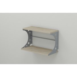 Создать заказ Полка настенная Ferrum-decor Букин 330x500x240 металл Серый ДСП Сонома 16 мм (BUK0018)