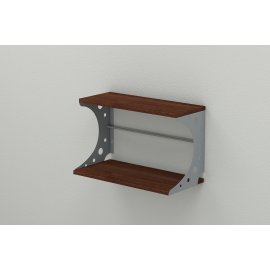 Создать заказ Полка настенная Ferrum-decor Букин 330x500x240 металл Серый ДСП Венге 16 мм (BUK0017)