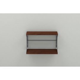 Полка настенная Ferrum-decor Букин 330x500x240 металл Серый ДСП Венге 16 мм (BUK0017)