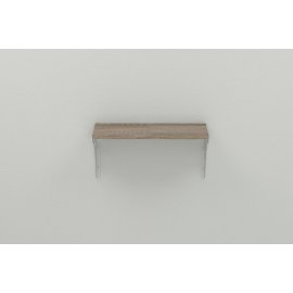 Купить Полка настенная Ferrum-decor Ханди 2 240x500x240 металл Белый ДСП Сонома Трюфель 16 мм (XND0012)