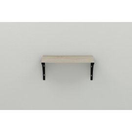 Выбрать Полка настенная Ferrum-decor Ханди 2 240x600x240 металл Черный ДСП Сонома 16 мм (XND0025)