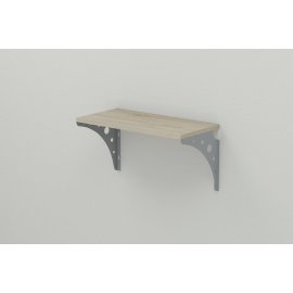 Купить Полка настенная Ferrum-decor Ханди 2 240x500x240 металл Серый ДСП Сонома 16 мм (XND0018)