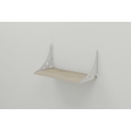 Купить Полка настенная Ferrum-decor Ханди 2 240x500x240 металл Белый ДСП Сонома 16 мм (XND0011)