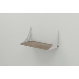 Купить Полка настенная Ferrum-decor Ханди 2 240x500x240 металл Белый ДСП Сонома Трюфель 16 мм (XND0012)