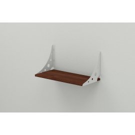 Купить Полка настенная Ferrum-decor Ханди 2 240x500x240 металл Белый ДСП Венге 16 мм (XND0010)