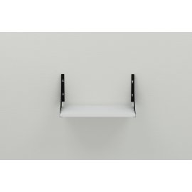 Полка настенная Ferrum-decor Ханди 2 240x500x240 металл Черный ДСП Белое 16 мм (XND0001)