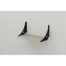 Заказать Полка настенная Ferrum-decor Ханди 2 240x500x240 металл Черный ДСП Сонома 16 мм (XND0004)