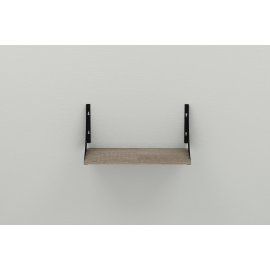 Купить Полка настенная Ferrum-decor Ханди 2 240x500x240 металл Черный ДСП Сонома Трюфель 16 мм (XND0005)