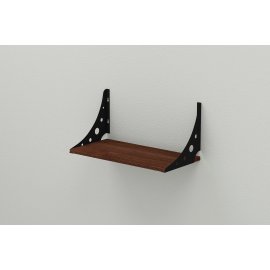 Выбрать Полка настенная Ferrum-decor Ханди 2 240x500x240 металл Черный ДСП Венге 16 мм (XND0003)