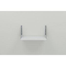 Полка настенная Ferrum-decor Ханди 2 240x600x240 металл Серый ДСП Белое 16 мм (XND0036)
