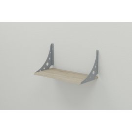 Купить Полка настенная Ferrum-decor Ханди 2 240x500x240 металл Серый ДСП Сонома 16 мм (XND0018)