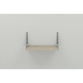 Купить Полка настенная Ferrum-decor Ханди 2 240x600x240 металл Серый ДСП Сонома 16 мм (XND0039)