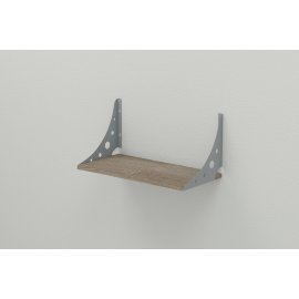 Купить Полка настенная Ferrum-decor Ханди 2 240x600x240 металл Серый ДСП Сонома Трюфель 16 мм (XND0040)