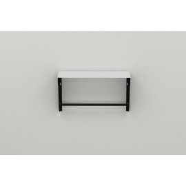 Купить Полка настенная Ferrum-decor Свит 300x500x150 металл Черный ДСП Белое 16 мм (SVI0001)