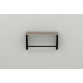 Купить Полка настенная Ferrum-decor Свит 300x500x150 металл Черный ДСП Сонома Трюфель 16 мм (SVI0005)