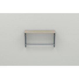 Купить Полка настенная Ferrum-decor Свит 300x500x150 металл Серый ДСП Сонома 16 мм (SVI0018)