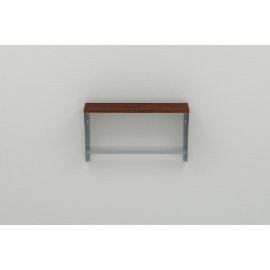 Полка настенная Ferrum-decor Свит 300x500x150 металл Серый ДСП Венге 16 мм (SVI0017)