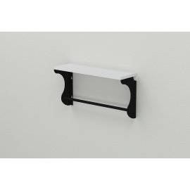 Купить Полка настенная Ferrum-decor Юзиби 270x500x150 металл Черный ДСП Белое 16 мм (UZI0001)