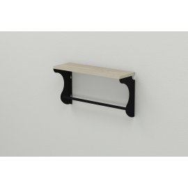 Создать заказ Полка настенная Ferrum-decor Ханди 2 240x600x240 металл Серый ДСП Белое 16 мм (XND0036)