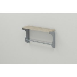 Купить Полка настенная Ferrum-decor Юзиби 270x500x150 металл Серый ДСП Сонома 16 мм (UZI0018)