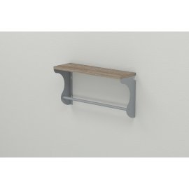 Купить Полка настенная Ferrum-decor Юзиби 270x500x150 металл Серый ДСП Сонома Трюфель 16 мм (UZI0019)