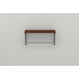 Полка настенная Ferrum-decor Юзиби 270x500x150 металл Серый ДСП Венге 16 мм (UZI0017)