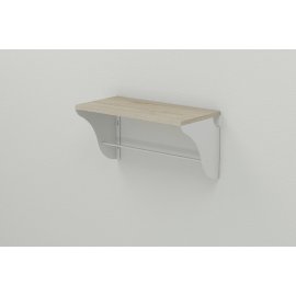 Купить Полка настенная Ferrum-decor Комфи 260x500x240 металл Белый ДСП Сонома 16 мм (KOM0011)