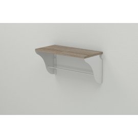 Купить Полка настенная Ferrum-decor Комфи 260x500x240 металл Белый ДСП Сонома Трюфель 16 мм (KOM0012)