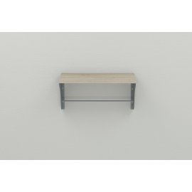 Полка настенная Ferrum-decor Комфи 260x500x240 металл Серый ДСП Сонома 16 мм (KOM0018)