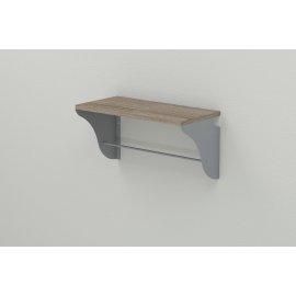 Выбрать Полка настенная Ferrum-decor Комфи 260x500x240 металл Серый ДСП Сонома Трюфель 16 мм (KOM0019)