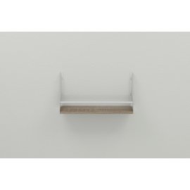 Полка настенная Ferrum-decor Изи 260x500x150 металл Белый ДСП Сонома Трюфель 16 мм (IZI0012)