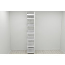 Шкаф Гардероб Уни секция 4 серии Конект Ferrum-decor 220x40x50см Белый металл ДСП Белый 32 мм (SHG099)